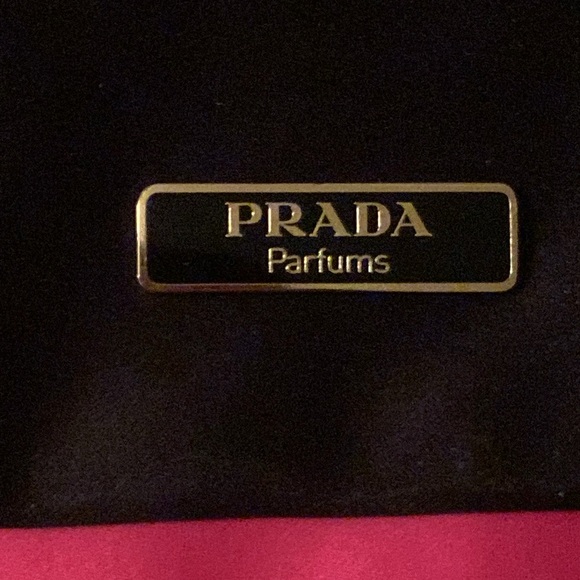 PRADA Cosmetics Pouch/ Bag Pink and Black - Picture 3 of 6